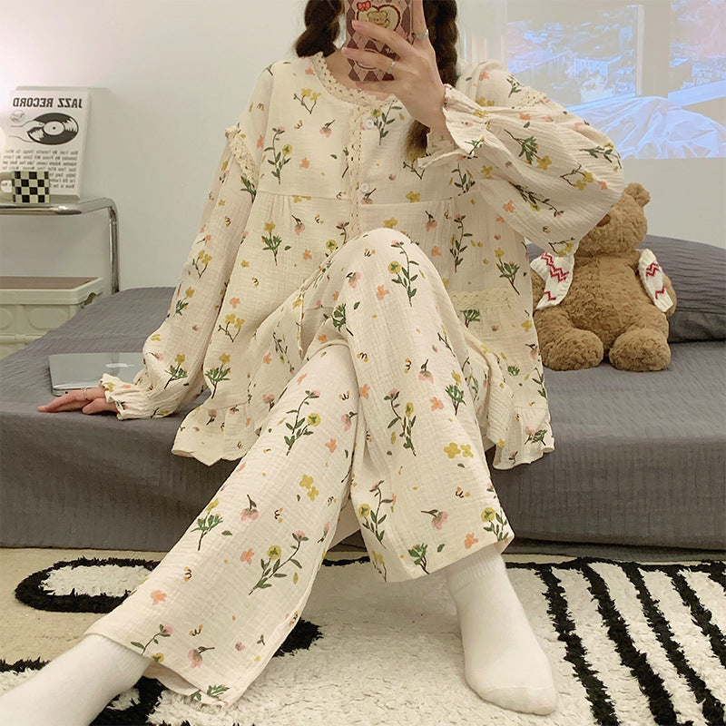 Floral Viscose Pajama Set