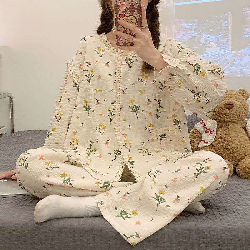 Floral Viscose Pajama Set