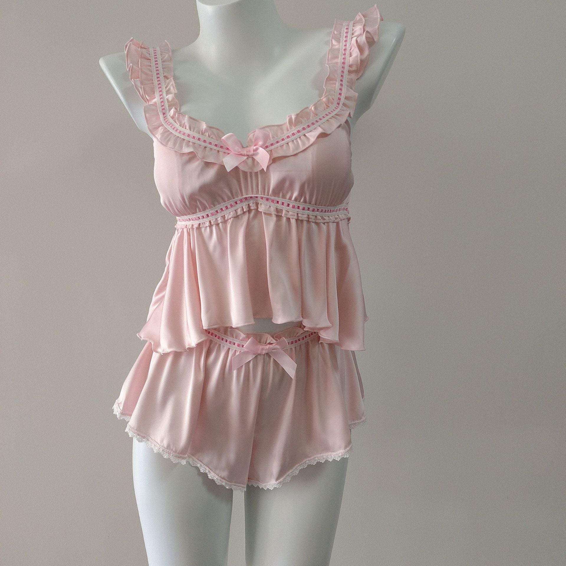 Silk Backless Camisole Nightgown