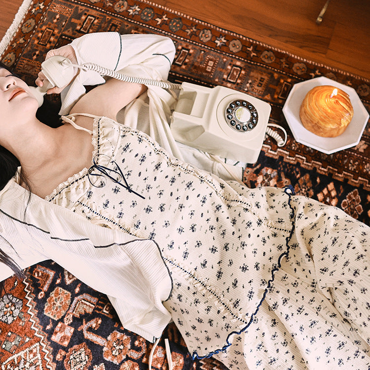 Sweet Camisole Three-Piece Loungewear Set