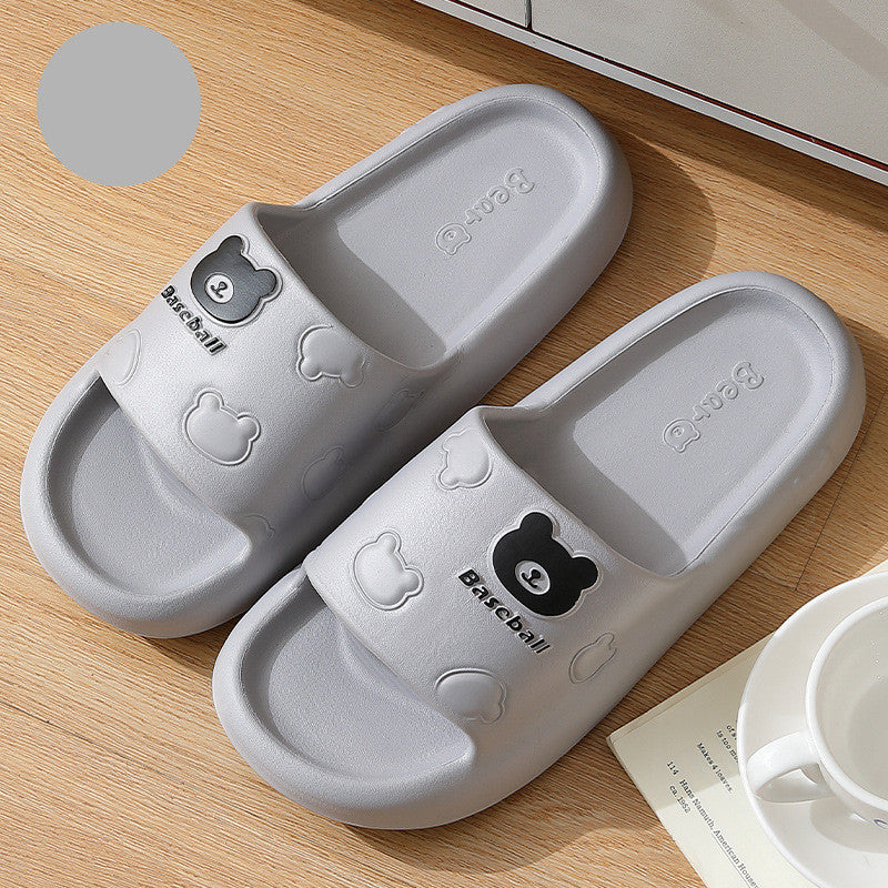 Thick-soled Non-slip Cute Cartoon Bear Shoes