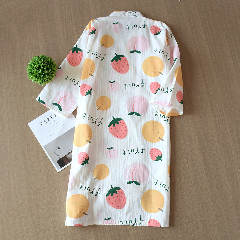 Women's Japanese Style Kimono Nightgown