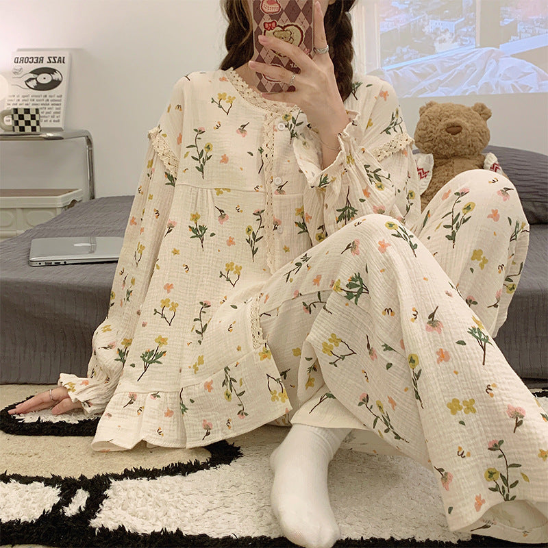 Floral Viscose Pajama Set
