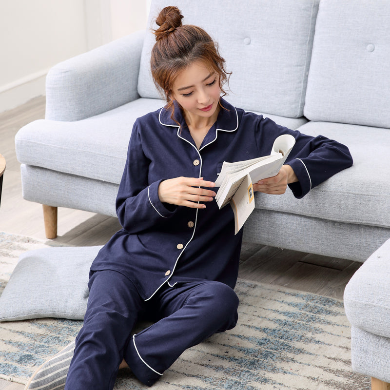 Long Sleeve Thin Cotton Pajamas