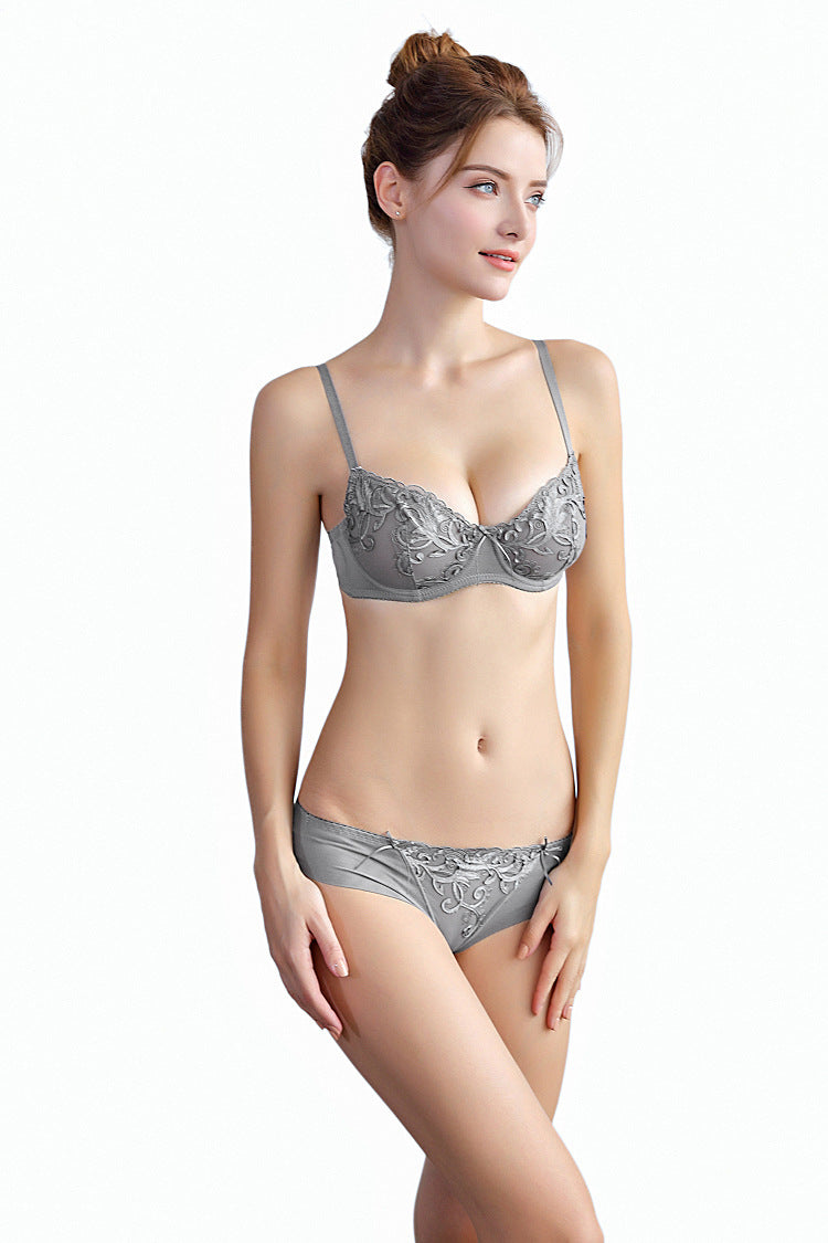 Women's Embroidered Bra and Panties