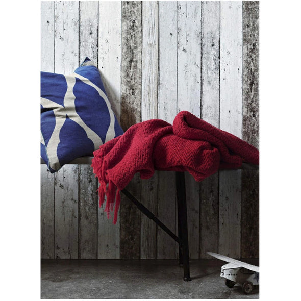 Red Warm Cozy Knitted Throw Blankets 130cm X160cm