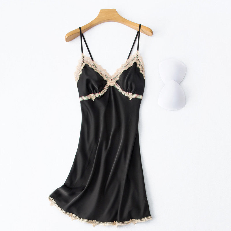 Satin Chiffon Silk Sling Sexy Thin Pajamas