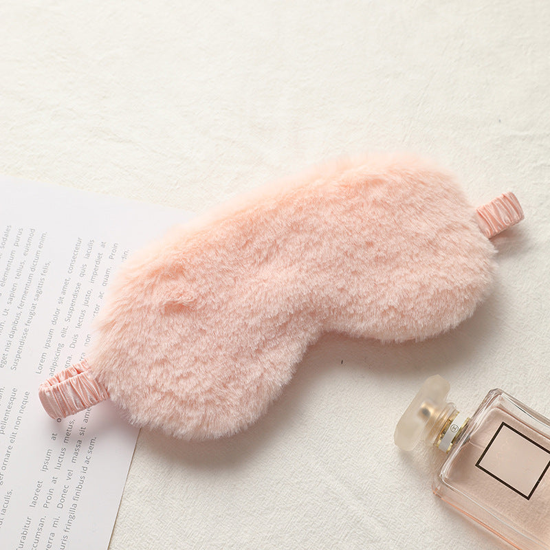 Rabbit Fur Blackout Sleep Eye Mask