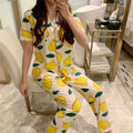 Short-Sleeved Trousers Cardigan Pajamas