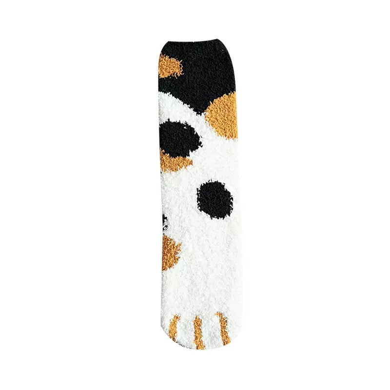 Coral Fleece Plus Velvet Floor Sleep Socks