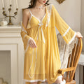 Lace Sling Two-Piece Sexy Mesh Nightgown