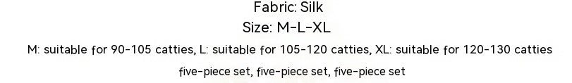 Imitated Silk Pajamas Five-piece Set