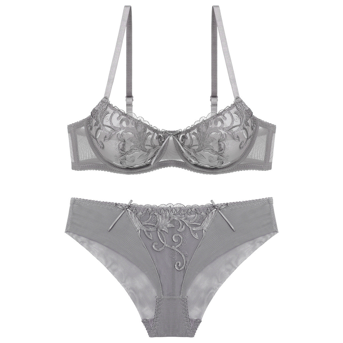 Women's Embroidered Bra and Panties