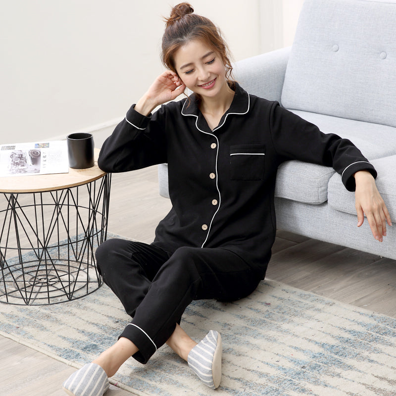 Long Sleeve Thin Cotton Pajamas