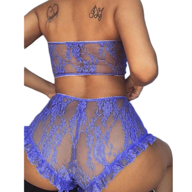 Multicolor Lace See-Through Panties Set