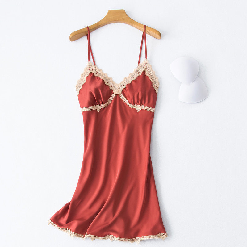 Satin Chiffon Silk Sling Sexy Thin Pajamas