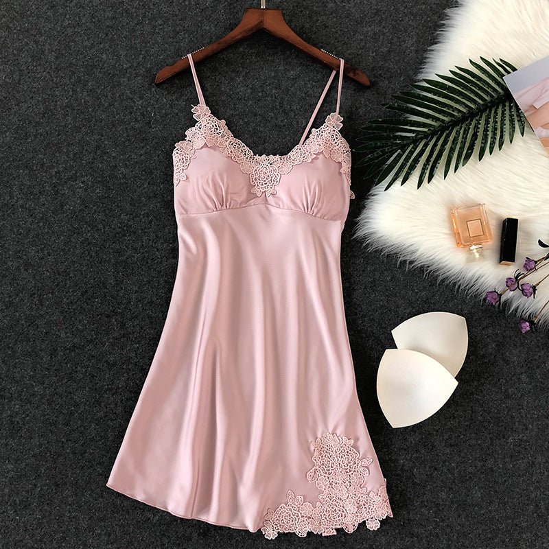 Satin Chiffon Silk Sling Sexy Thin Pajamas