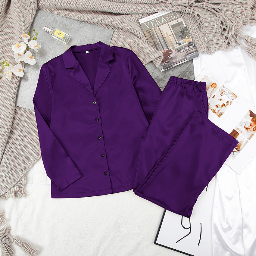 Satin Long Sleeve Pajama Set
