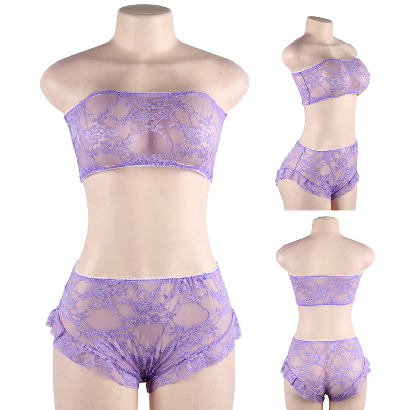 Multicolor Lace See-Through Panties Set