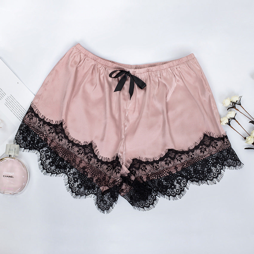 Sleeveless Satin Two-piece Set