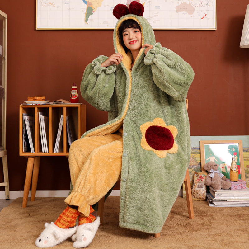Women's Long Flannel Robe