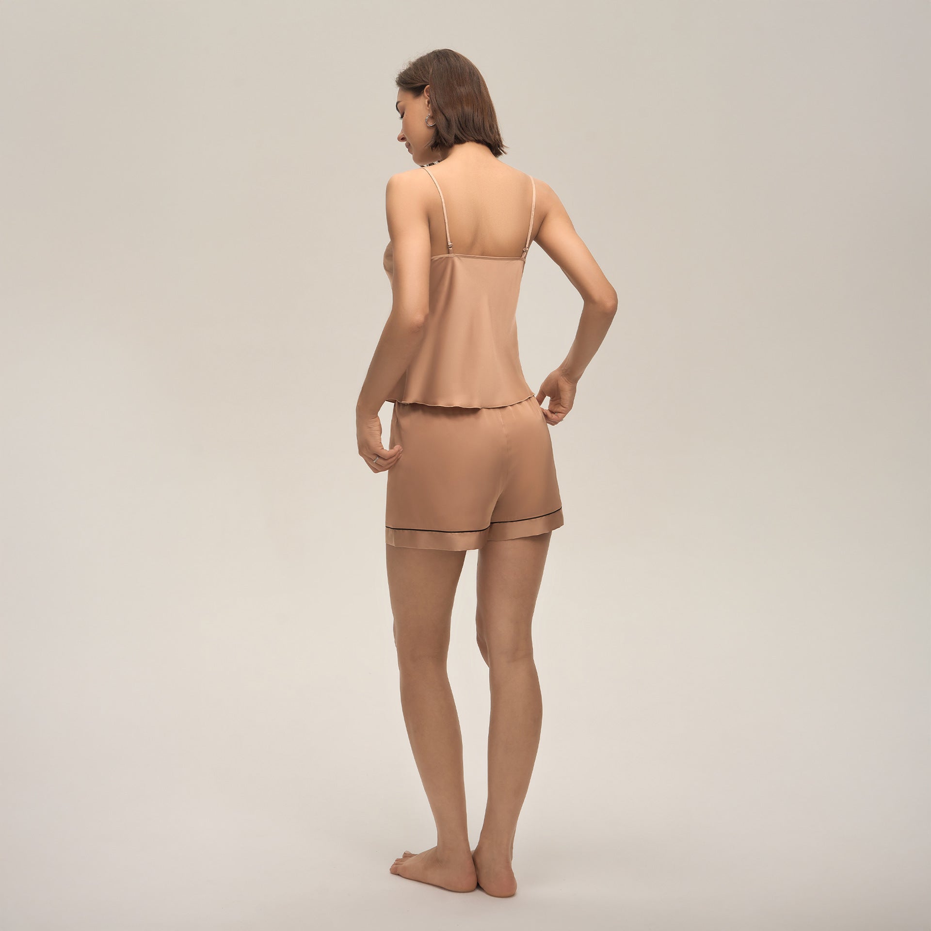 Suspender Shorts Two Piece Pajama And Loungewear Set