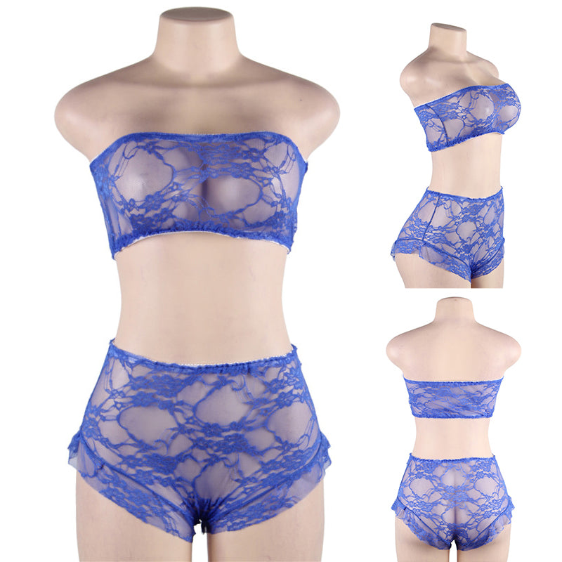 Multicolor Lace See-Through Panties Set