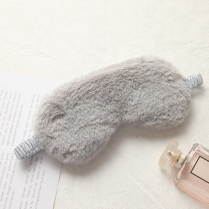 Rabbit Fur Blackout Sleep Eye Mask