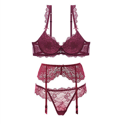 Ladies Sexy Suspender Lace Panties Set