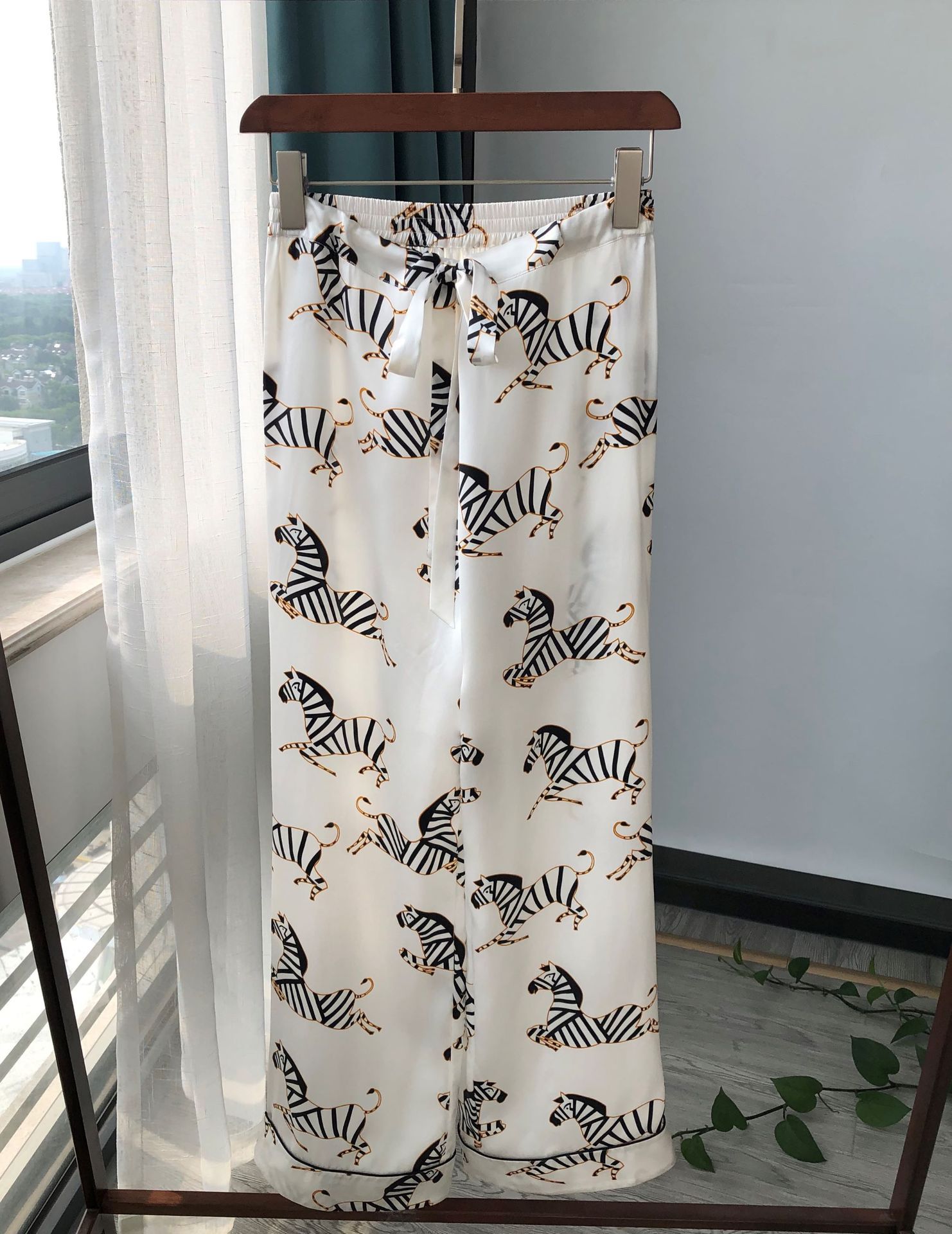 Zebra Print Mulberry Silk Luxury Pajama Set