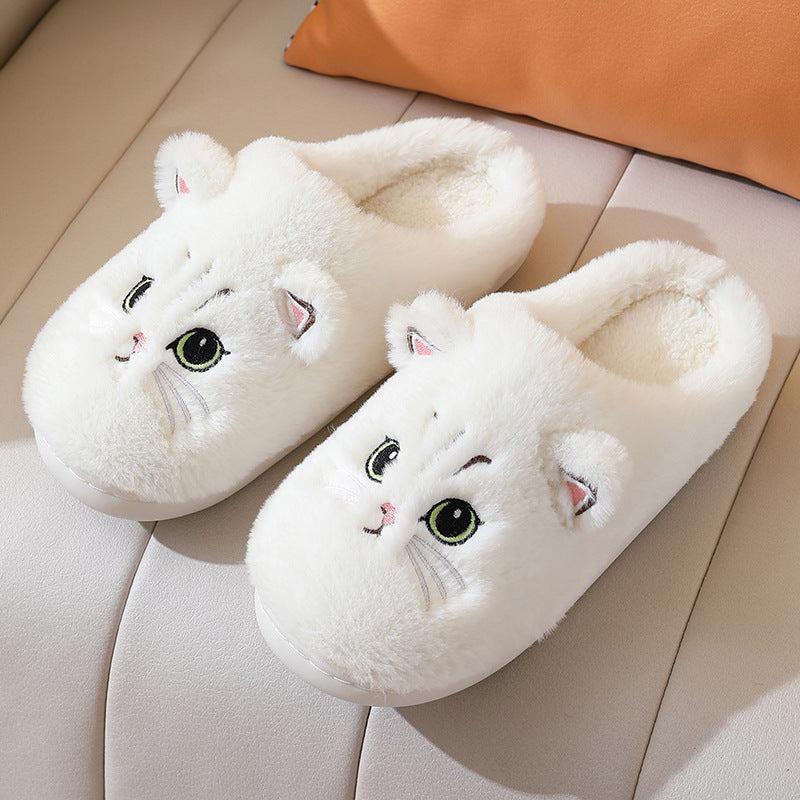 Plush Cute Cat Slippers