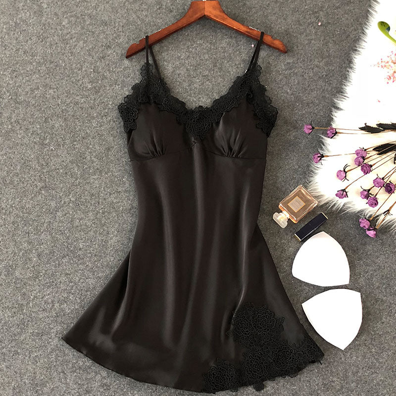 Satin Chiffon Silk Sling Sexy Thin Pajamas
