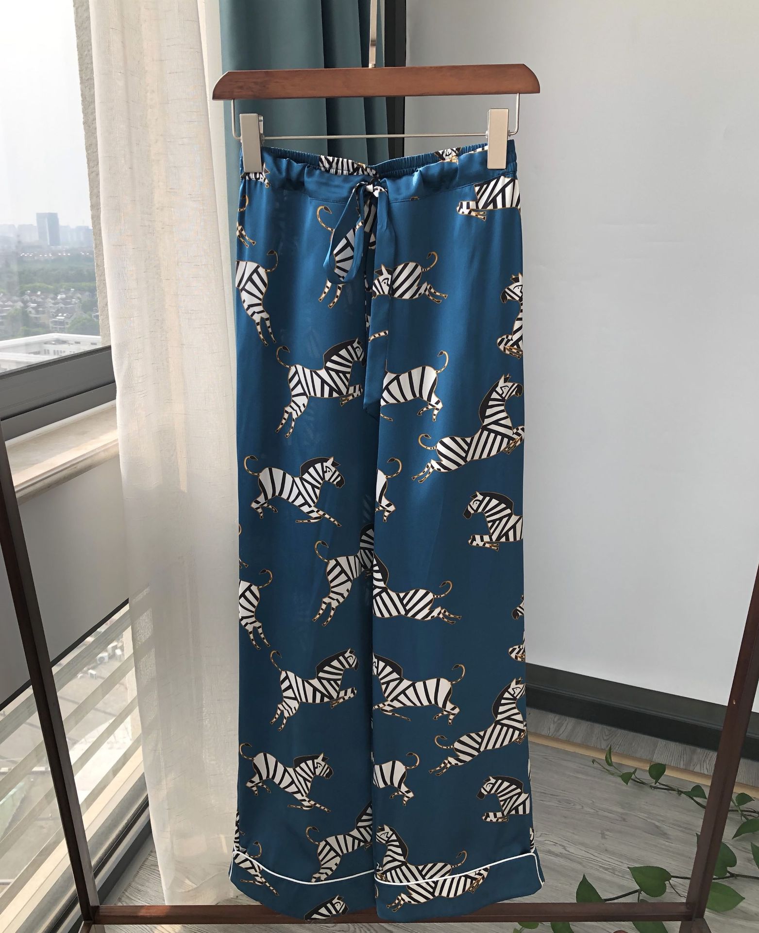 Zebra Print Mulberry Silk Luxury Pajama Set