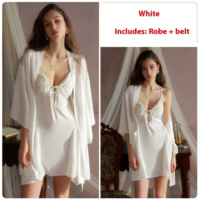 Deep V Push-up Plus Chest Pad Slip Dress