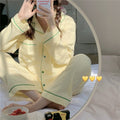 The Cutest Solid Color Long-sleeved Trousers Pajamas