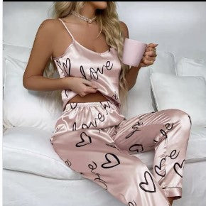 Silk Camisole Trousers Home Wear Two-piece Set