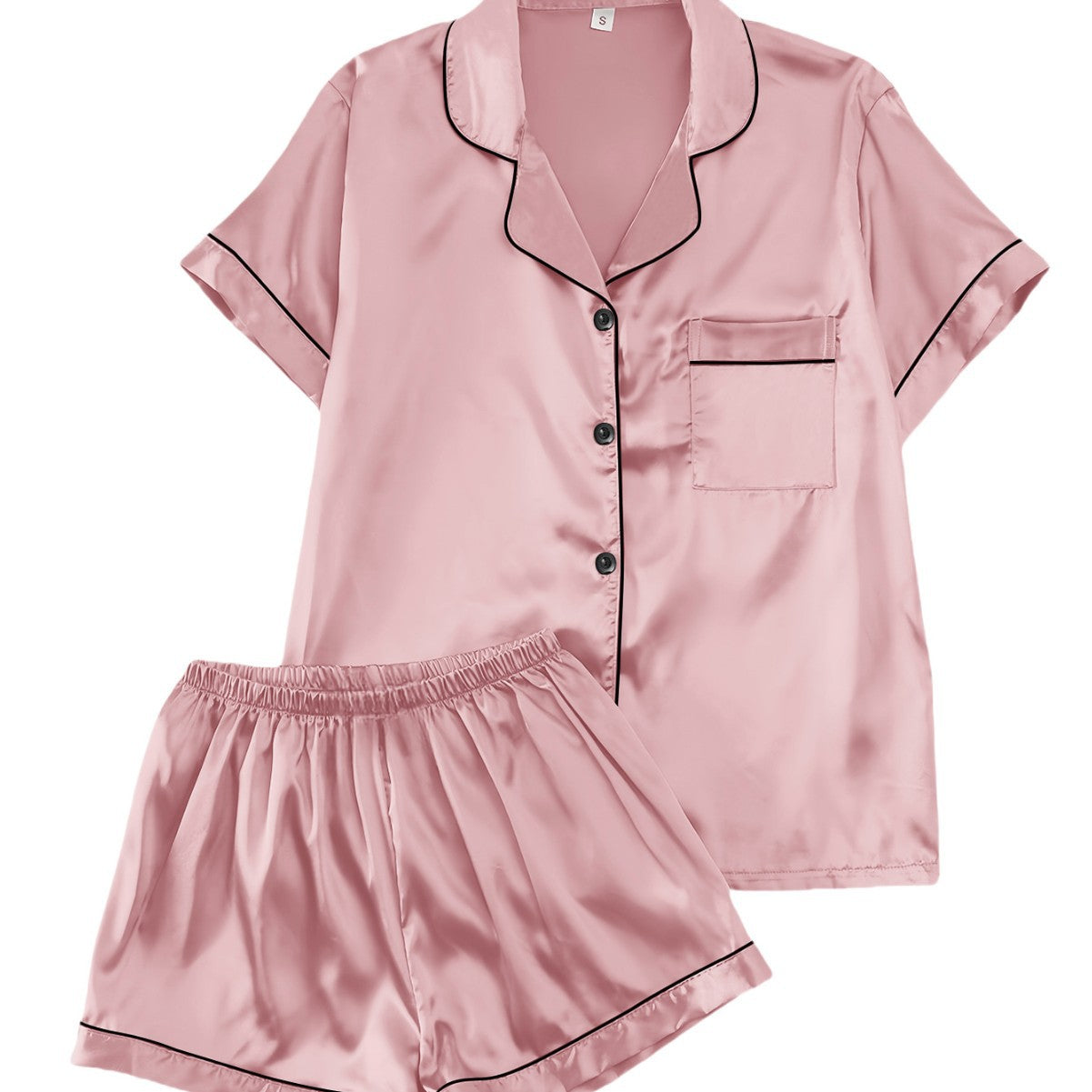 Short-sleeve Satin Three-piece Pajama Sets