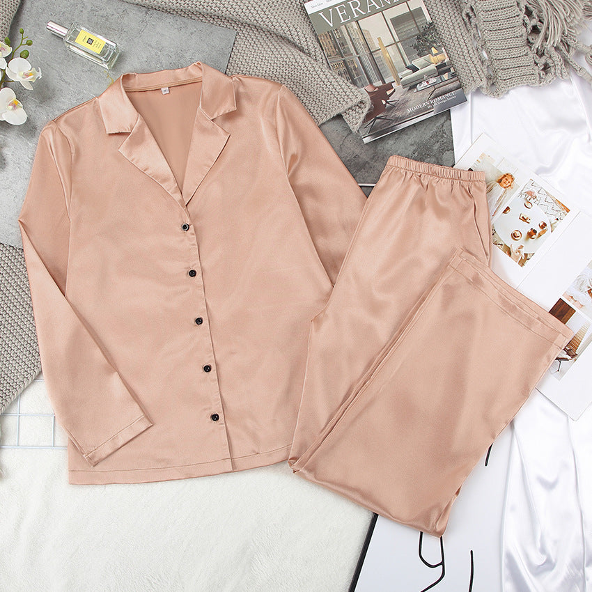 Satin Long Sleeve Pajama Set