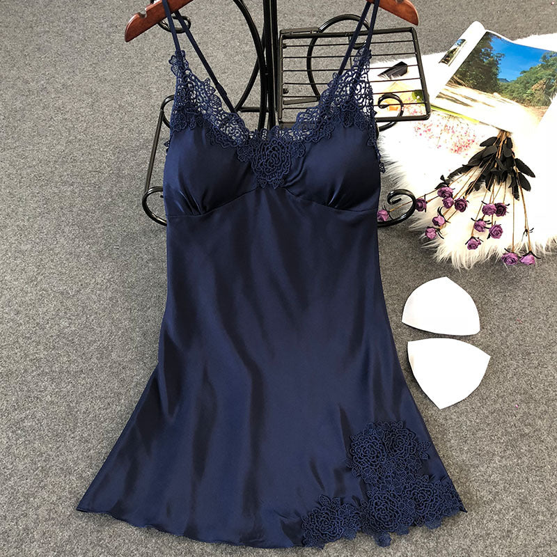 Satin Chiffon Silk Sling Sexy Thin Pajamas
