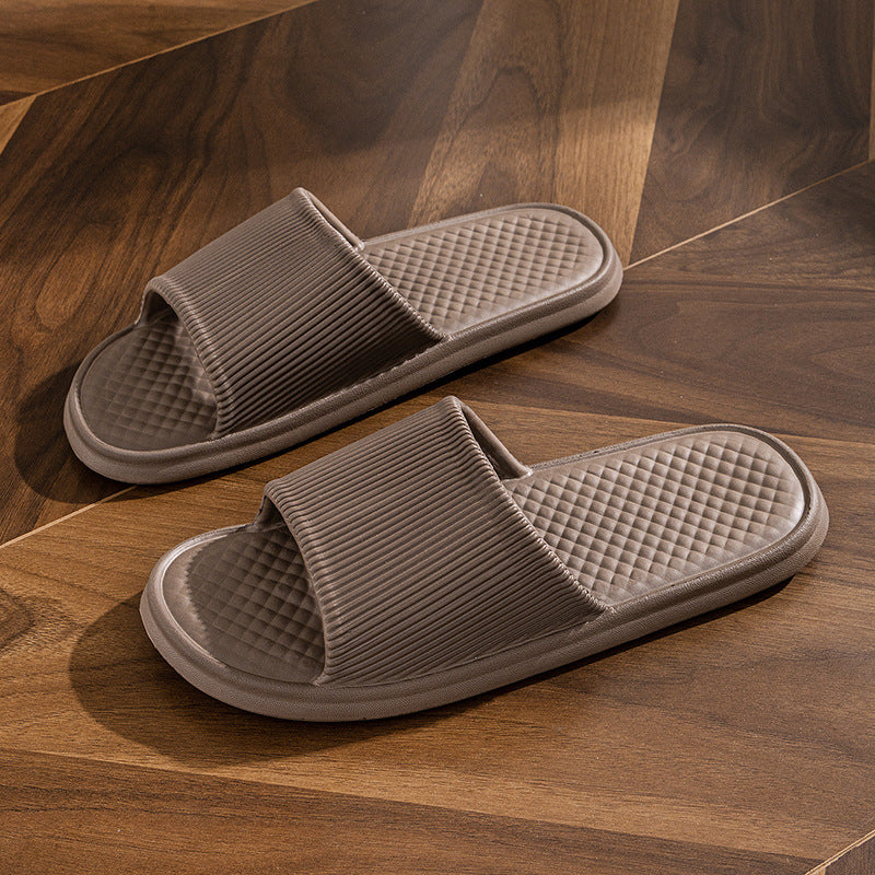 Rhombus Striped Non-slip Bathroom Slippers