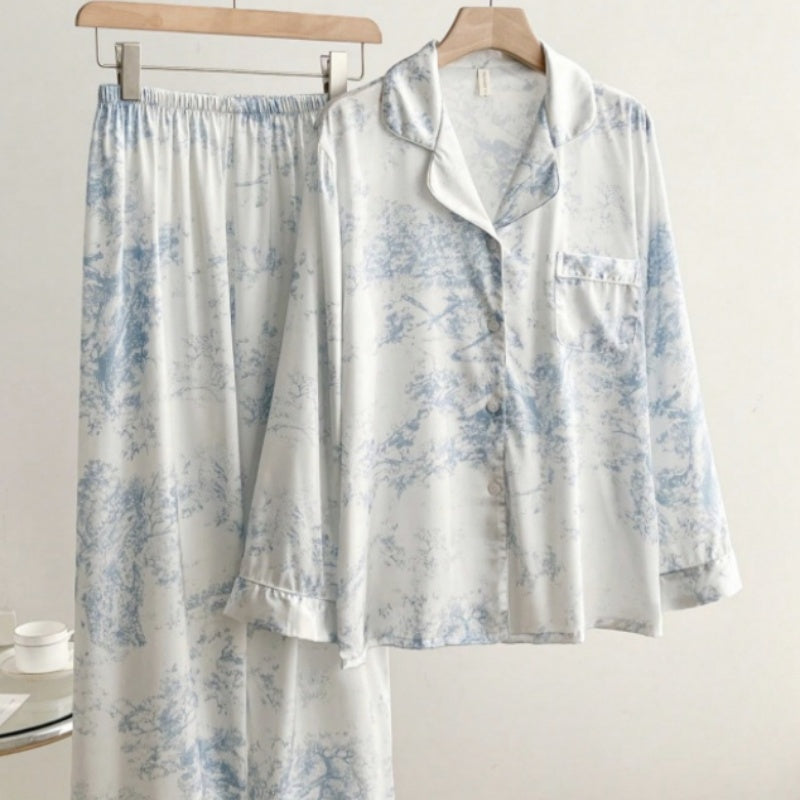 Long Sleeve Trousers Set Top