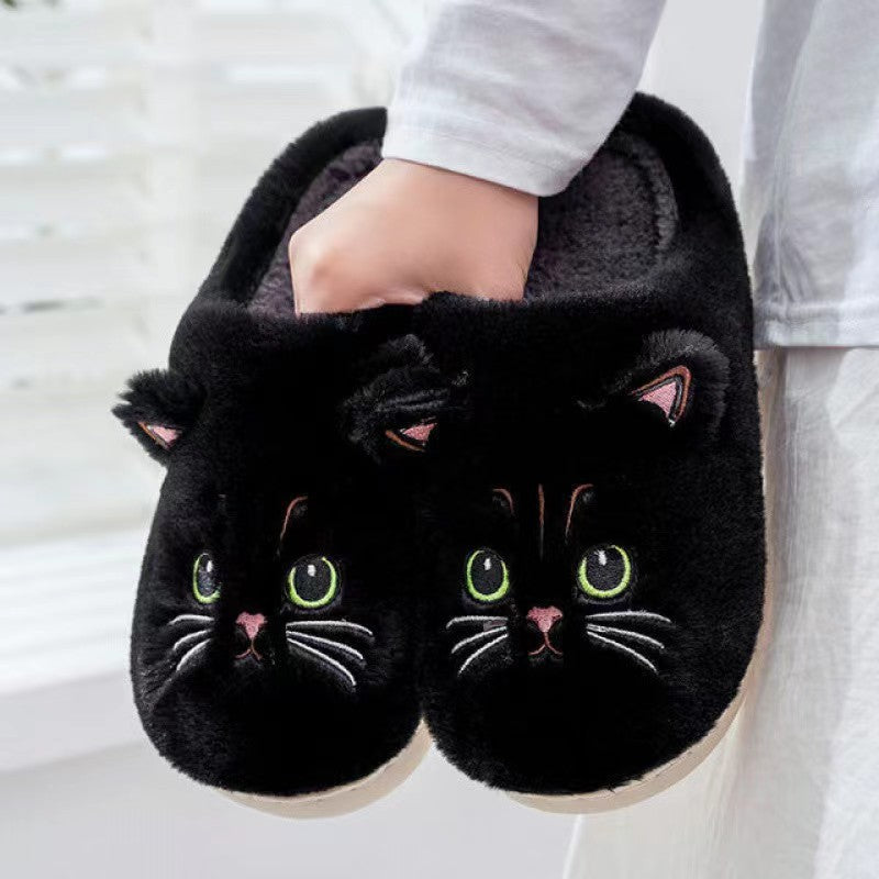 Plush Cute Cat Slippers