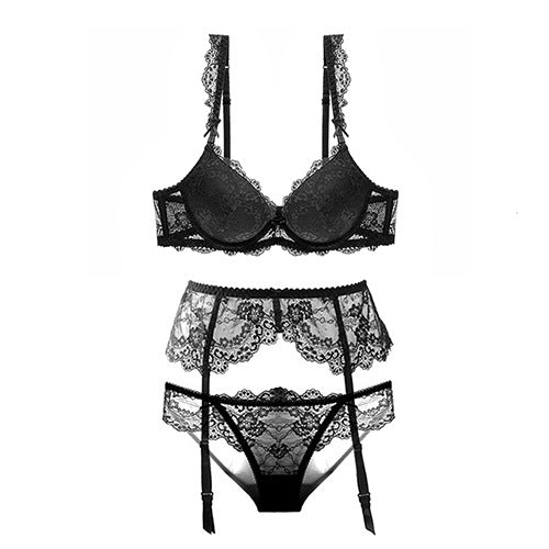 Ladies Sexy Suspender Lace Panties Set