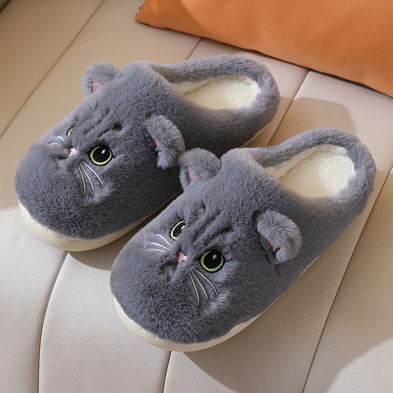 Plush Cute Cat Slippers