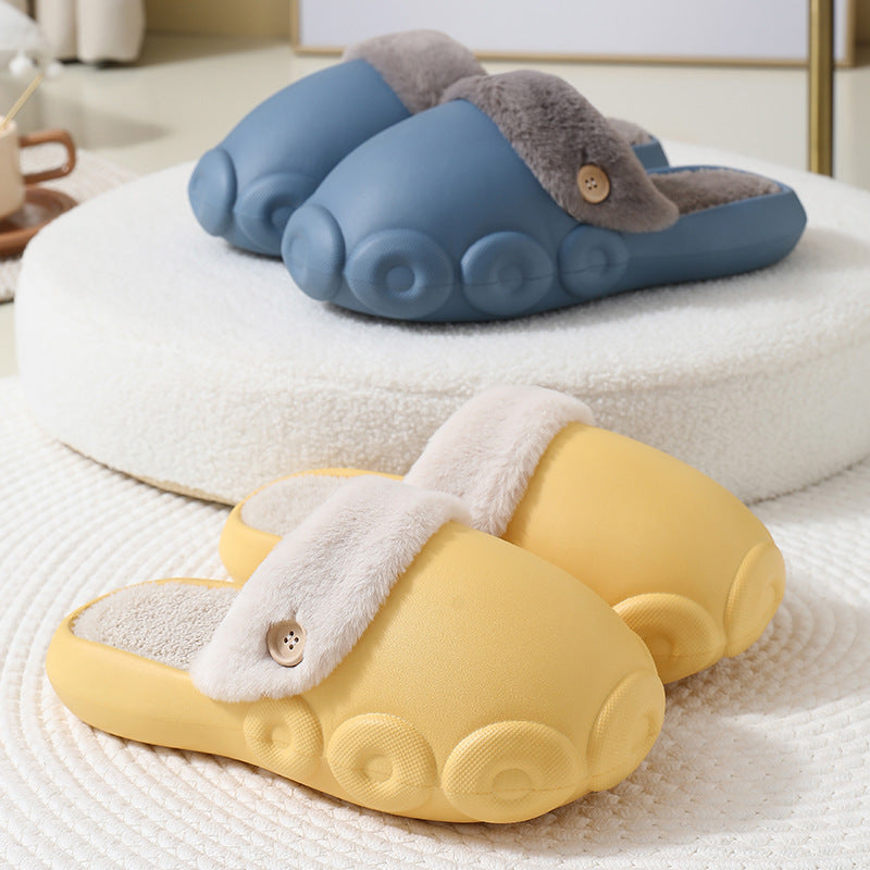 Fluffy Bear Detachable Washable House Slippers