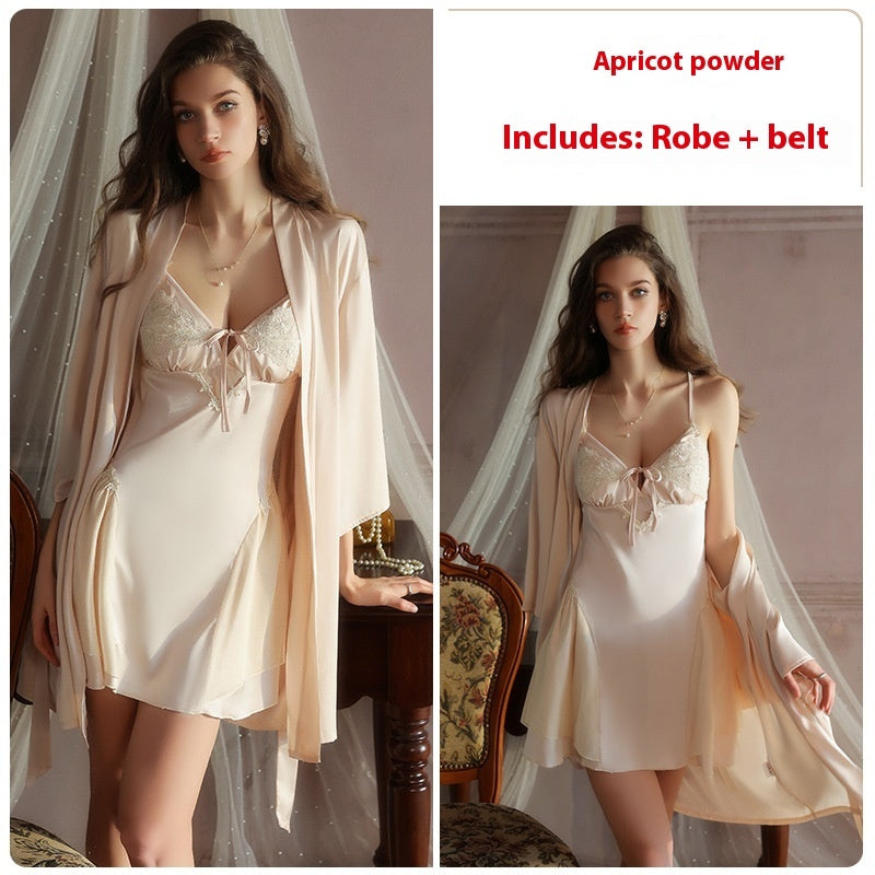 Deep V Push-up Plus Chest Pad Slip Dress