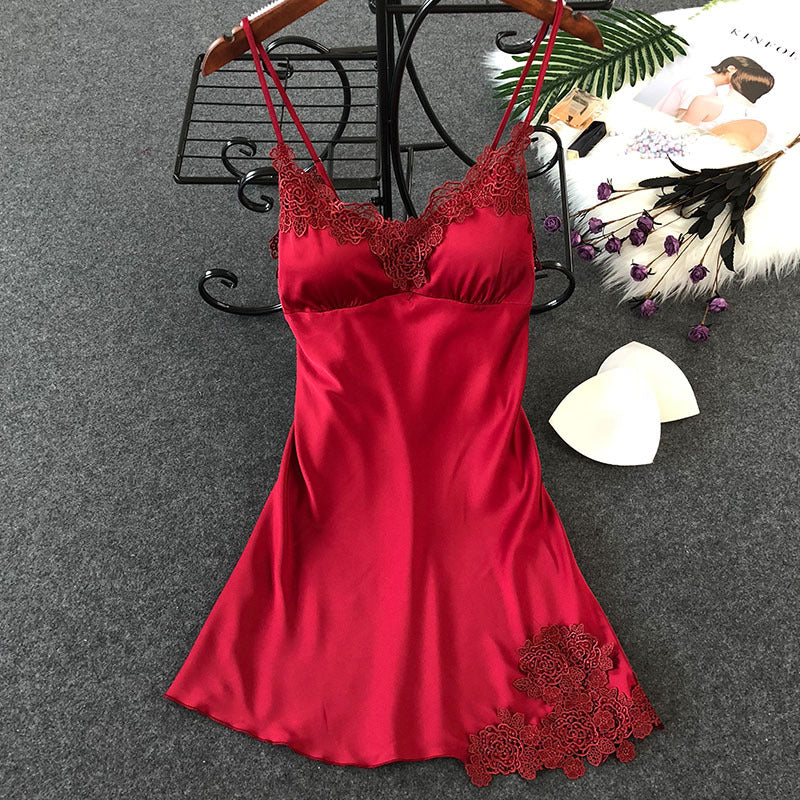 Satin Chiffon Silk Sling Sexy Thin Pajamas