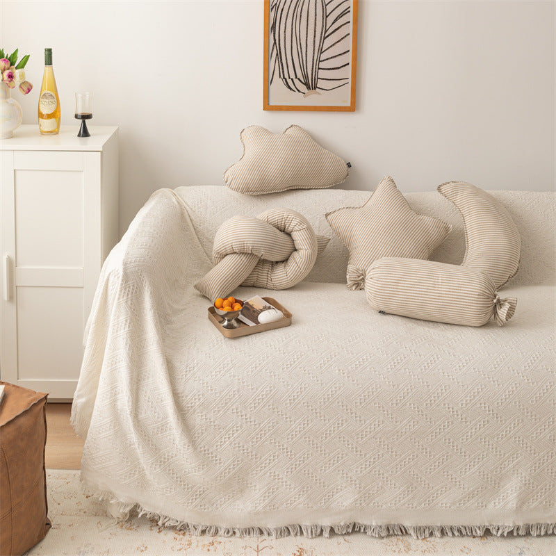 Shaped Cotton And Linen Striped Cushions