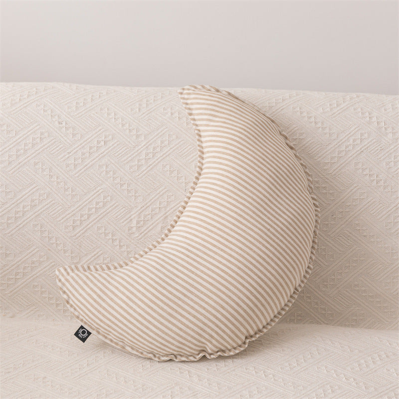 Shaped Cotton And Linen Striped Cushions