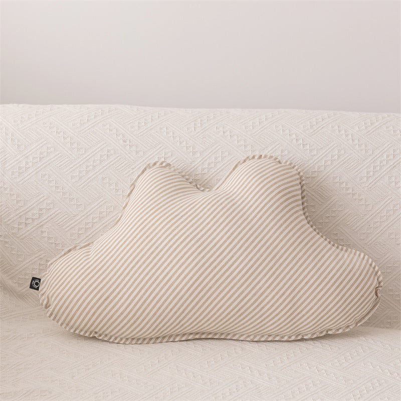 Shaped Cotton And Linen Striped Cushions